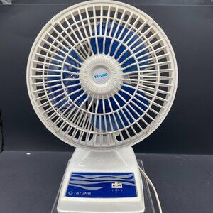 Vintage 6" Blue Blade Tatung 2 Speed Electric Fan Model LE-6 Tested Working